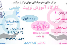 کارگاه 12 ساعته آموزش تربیت جنسی اردیبهشت و خرداد 1403